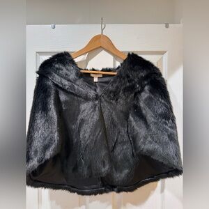 Glint Faux Fur Throw On Jacket